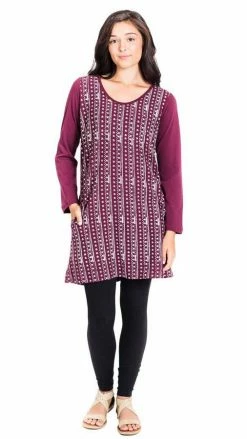 Vendor-unknown Tops & Tees Women's Organic Om Stripe Tunic