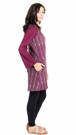 Vendor-unknown Tops & Tees Women's Organic Om Stripe Tunic