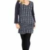 Vendor-unknown Tops & Tees Women's Organic Om Stripe Tunic