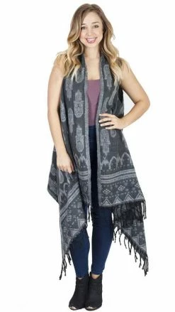 Lakhays Hamsa Waterfall Fringe Vest 9 Lakhays Hamsa Waterfall Fringe Vest