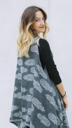 Lakhays Hamsa Waterfall Fringe Vest 11 Lakhays Hamsa Waterfall Fringe Vest