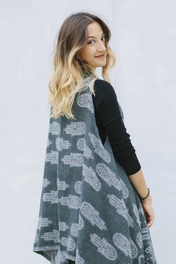 Lakhays Hamsa Waterfall Fringe Vest 6 Lakhays Hamsa Waterfall Fringe Vest