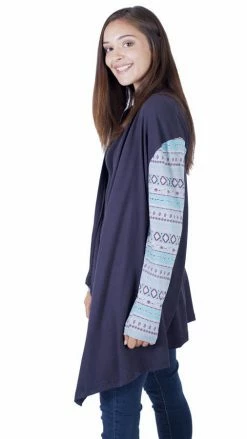 Lakhays Tops & Tees Tribal Vibes Organic Cotton Waterfall Cardigan