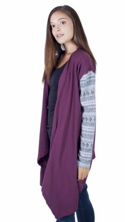 Lakhays Tops & Tees Tribal Vibes Organic Cotton Waterfall Cardigan