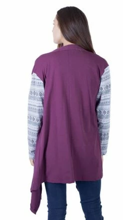 Lakhays Tops & Tees Tribal Vibes Organic Cotton Waterfall Cardigan