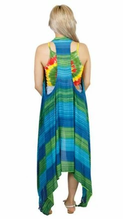 Lakhays Hashtag Maxi Fringed Vest Tops & Tees