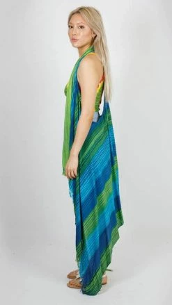 Lakhays Hashtag Maxi Fringed Vest Tops & Tees