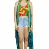 Lakhays Hashtag Maxi Fringed Vest Tops & Tees