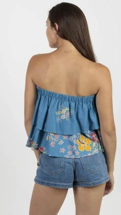 Lakhays Tops & Tees Aloha Bali Strapless Crop