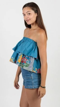 Lakhays Tops & Tees Aloha Bali Strapless Crop