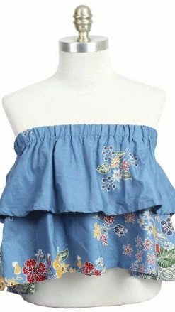 Lakhays Tops & Tees Aloha Bali Strapless Crop