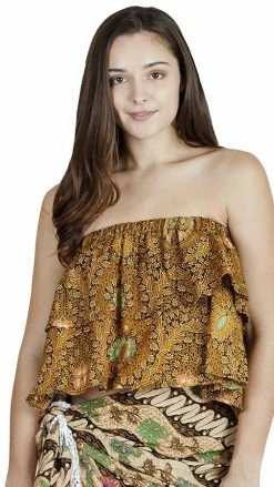 Lakhays Tops & Tees Aloha Bali Strapless Crop