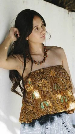 Lakhays Tops & Tees Aloha Bali Strapless Crop