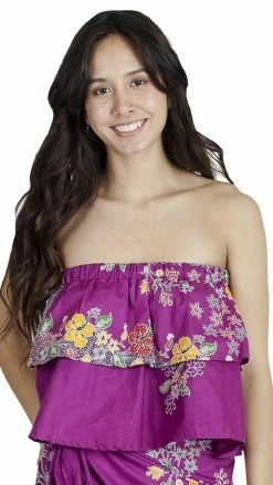 Lakhays Tops & Tees Aloha Bali Strapless Crop