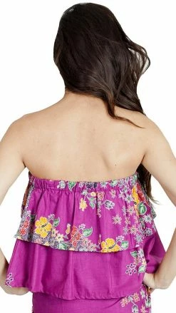 Lakhays Tops & Tees Aloha Bali Strapless Crop