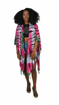 Lakhays Tops & Tees Diamond Tie Dye Kimono