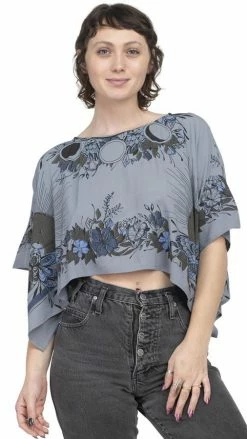 Lakhays New Arrivals Butterfly Moonchild Hi-Low Crop