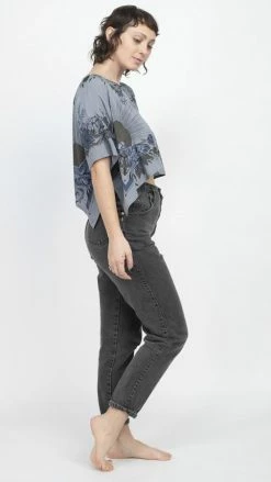 Lakhays New Arrivals Butterfly Moonchild Hi-Low Crop