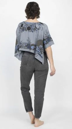 Lakhays New Arrivals Butterfly Moonchild Hi-Low Crop