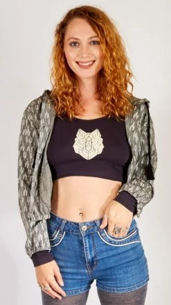 Lakhays Tops & Tees Crochet Mandala Bomber Jacket