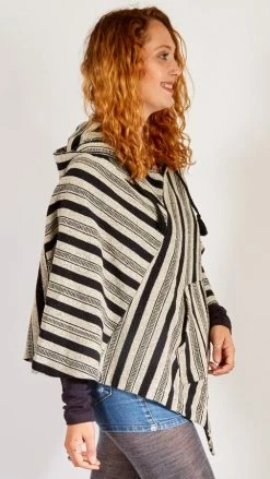Lakhays Woodstock Soft-washed Cotton Hoodie Poncho New Arrivals