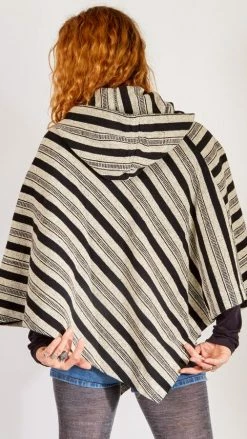 Lakhays Woodstock Soft-washed Cotton Hoodie Poncho New Arrivals
