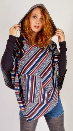 Lakhays Woodstock Soft-washed Cotton Hoodie Poncho New Arrivals