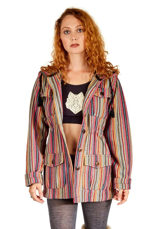 Lakhays New Arrivals Rustic Stripe Hoodie Safari Jacket 1 Lakhays New Arrivals Rustic Stripe Hoodie Safari Jacket