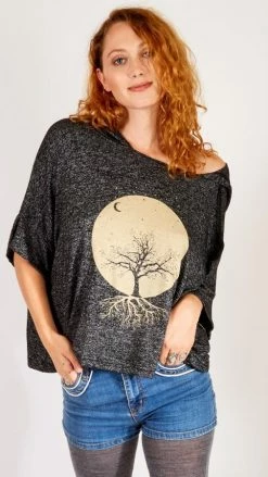 Lakhays Lunar Tree Of Life Oversize Soft Sweater