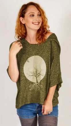 Lakhays Lunar Tree Of Life Oversize Soft Sweater