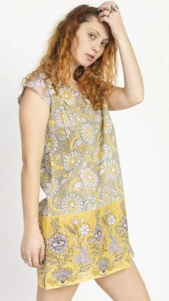 Lakhays Block Printed Third Eye Tunic Dress Tops & Tees