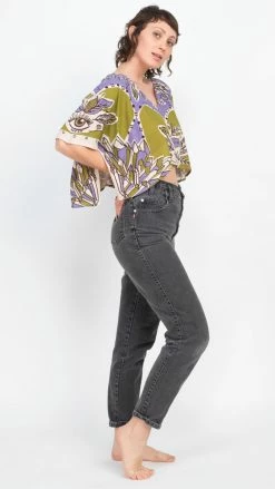 Lakhays Crystal V-neck Scarf Top Tops & Tees