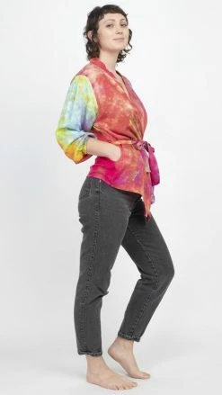 Lakhays Tie-dye Kimono Wrap