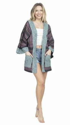 Lakhays New Arrivals Zinnia Stripe Kimono