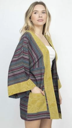 Lakhays New Arrivals Zinnia Stripe Kimono