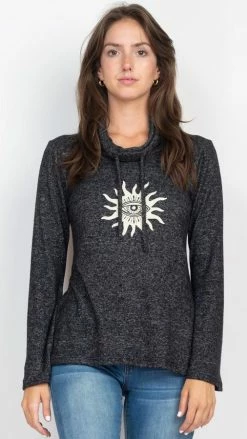 Lakhays New Arrivals Bell Sleeve Cowl Sweater