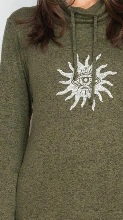 Lakhays New Arrivals Bell Sleeve Cowl Sweater