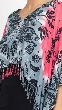 Lakhays New Arrivals Mushroom Hi Low Poncho