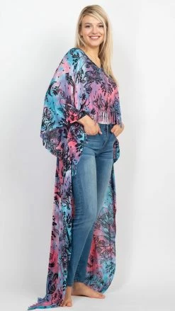 Lakhays New Arrivals Mushroom Hi Low Poncho