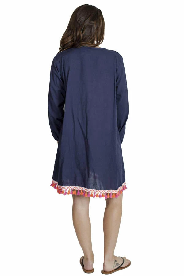 Lakhays Dresses Fearlessly Fringed Boho Peasant Dress 5 Lakhays Dresses Fearlessly Fringed Boho Peasant Dress