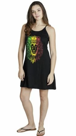 Lakhays Mighty Judah Tribe Rasta Reggae Tank Dress-Africa