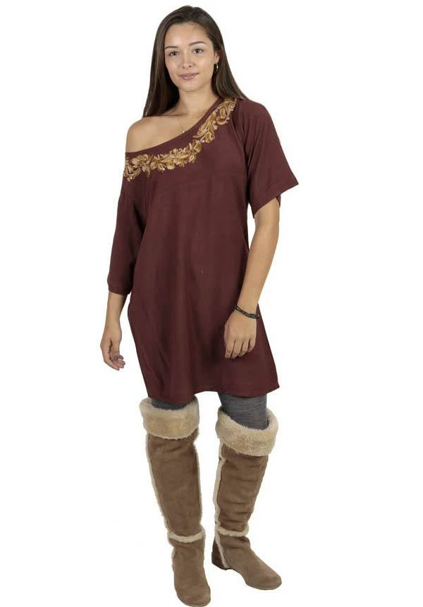 Lakhays Women's Garden Wreath Off Shoulder Casual Beach Tunic Top Dress Dresses 1 Lakhays Women's Garden Wreath Off Shoulder Casual Beach Tunic Top Dress Dresses