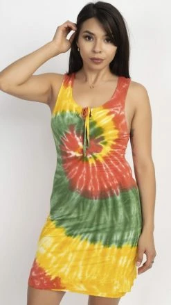 Lakhays Rasta Tie Dye Racer Back Dress