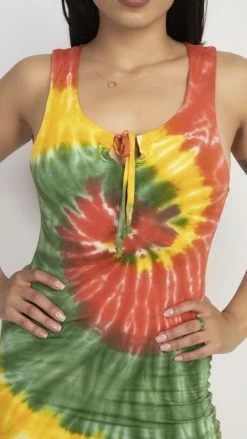 Lakhays Rasta Tie Dye Racer Back Dress