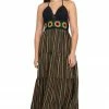 Lakhays Rasta Crop-Top Stripe Maxi Dress