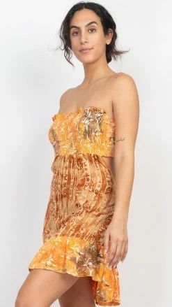 Lakhays Tie-dye Bandeau Dress