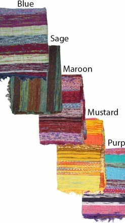 Lakhays Rugs Handwoven Recycled Sari Boho Area Rug