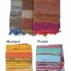 Lakhays Handwoven Recycled Sari Runner Yoga Mat Rugs
