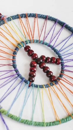 Lakhays Rainbow Peace And Love Dreamcatcher