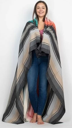 Lakhays New Arrivals Serape Stripe Beach Blanket